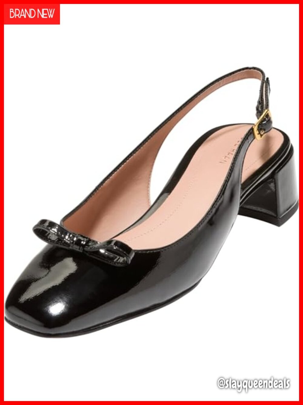 Cole Haan Patsy Bow Slingback Leather Pumps Business Casual
